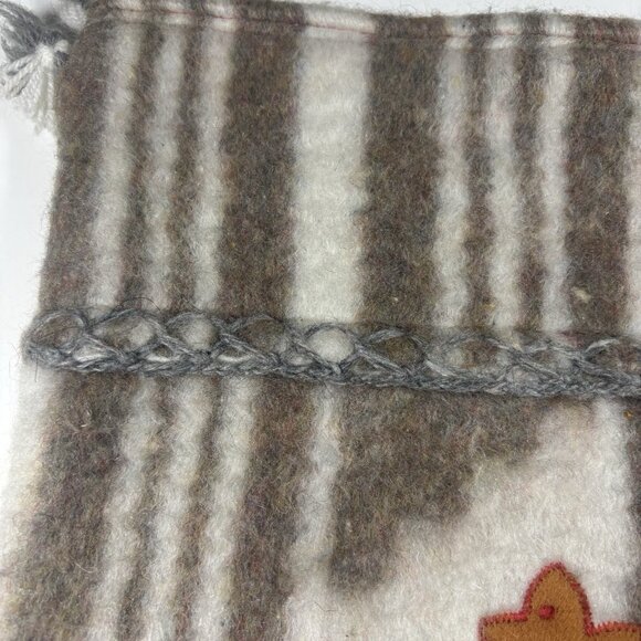 Unique Handcrafted Alpaca Wool Felt Purse Embroidered Llama & Mountain Scene - Picture 8 of 9